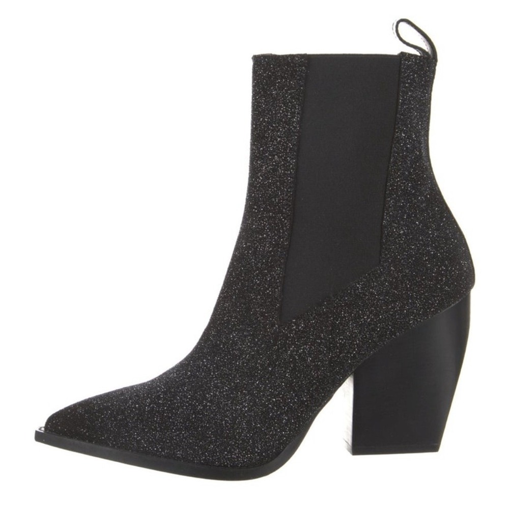 All Saints Ria Sparkle Glitter Leather Boots Black Womens Size 10 NEW - Picture 12 of 12